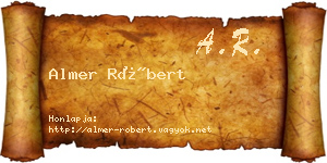 Almer Róbert névjegykártya